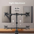 ErGear Dual Monitor Desk Mount, Heavy Duty Adjustable Arm for 2 Screens up to 32 Inches