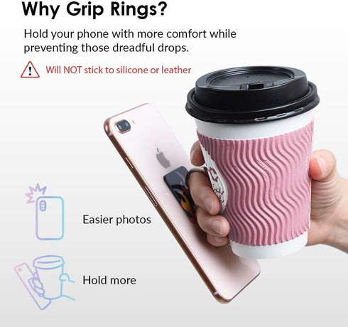 Velvet Caviar Cell Phone Ring Holder - Finger Ring & Stand for iPhone, Galaxy, Most Smartphones (Hamsa Hand)