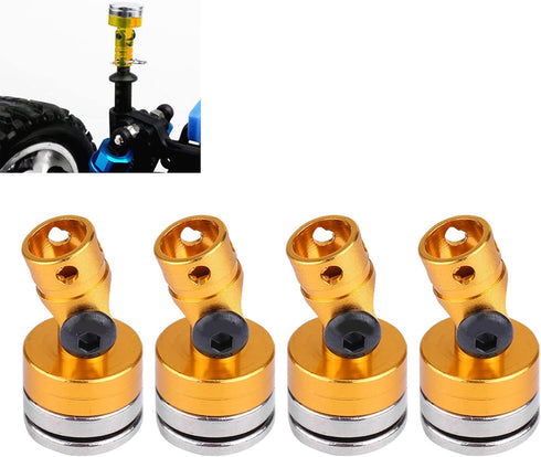 4Pcs SCX10 4WD 1:10(Yellow) Body Shell Mount Column, Magnetic Post Mount, Body RC Car Magnetic Shell Post Model Car