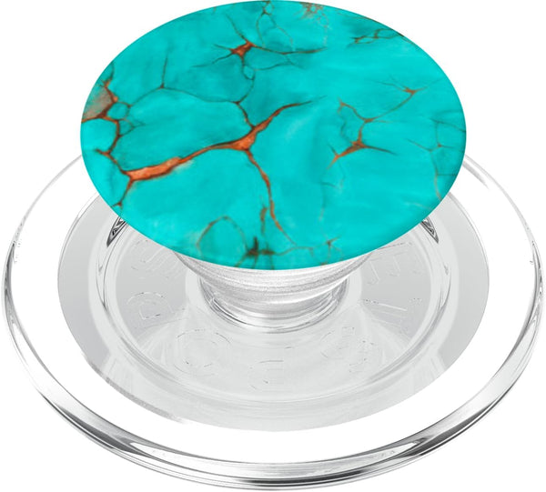 PopSockets PopGrip for MagSafe - Western Turquoise Stone Print Phone Grip
