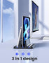 Vaydeer Vertical Laptop Stand Holder, Adjustable Desktop Dock for MacBook Pro, Air, HP, Dell, and Lenovo - Black