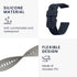kwmobile Straps Compatible with Garmin Venu Sq 2 Music/Sq 2, 2x Replacement Silicone Watch Bands - Black/Grey