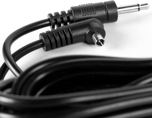 Fotoconic 10ft/3M 3.5mm to Male Flash PC Sync Cord Cable with 6.35mm Adapter for Studio Strobe Trigger