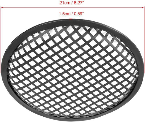 Unifizz Car 2pcs Audio Speaker Cover, Metal Mesh Subwoofer Grill Horn Guard 8 Inch, Black