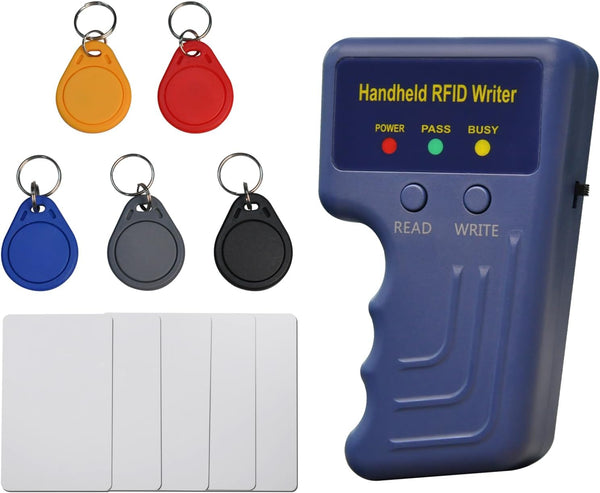 HETYY 125KHz RFID Reader Writer,hanndheld RFID Copier,ID Card duplicator for 125KHz ID,HID,AWID+5pcs writable