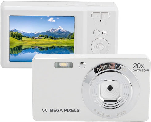 ciciglow 4K Digital Camera, Autofocus 56MP 1080P Compact Camera, 20X Zoom Anti Shake