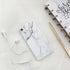 iPhone 8 Case, iPhone 7 Case, iPhone SE Case, Slim Fit Soft TPU Full-Body Protective Cover, White Grey Marble