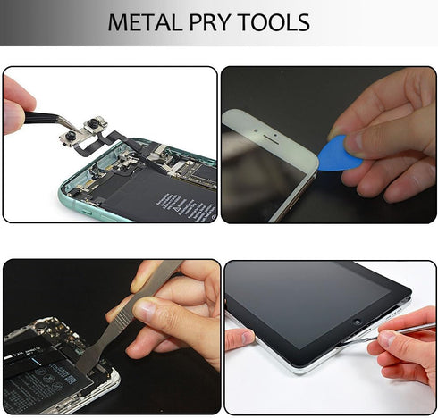 Ewparts Spudger Tool Kit Pry Tools for Electronics Repair, Metal Spudger, Plastic Spudger, Tweezers for Laptop