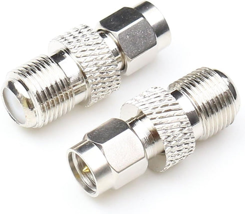 SMA Male to F Female Connector, SMA to F Type Coax Adapter, 2 Packs