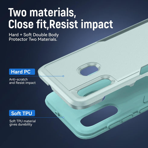 Asuwish Samsung Galaxy A20 A30 Case, with Tempered Glass Screen Protector, Slim Thin Hybrid Full Body Protective Cover,