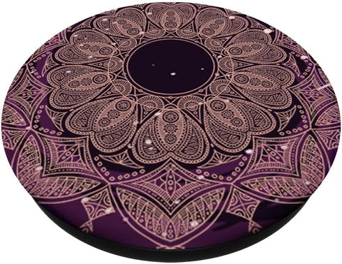 Rose Floral Mandala Galaxy Geometric Pattern Zen Gift PopSockets Standard PopGrip
