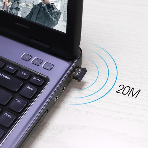 USB Bluetooth Adapter for PC, Bluetooth 5.0 Transmitter Dongle Stick, Bluetooth Receiver Adapter for Notebook