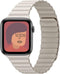 INI Adjustable Leather Strap for Apple Watch Band, 49mm 45mm 44mm 42mm 41mm 40mm 38mm - Magnetic Closure, Tan