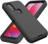 for Motorola Moto G Play 2023 Case, Heavy Duty Defender Shockproof Dustproof Protection 3 in 1 Rugged Cover, Black