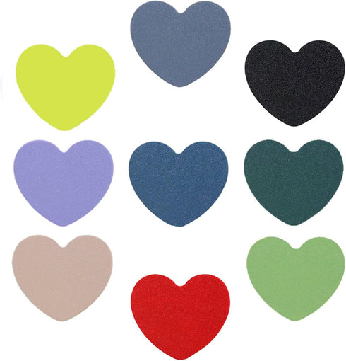 SALEX Replacement Metal Plates Set with Matte Hearts. Kit of 9 Round Iron