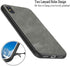 SALAWAT Slim Shock Proof Phone Case for iPhone Xs, Lightweight Premium PU Leather TPU Bumper Protection (Gray)