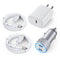 iPhone Car Charger, Dual USB C Fast Charger, 40W Type C Car Fast Charger with 2 Pack 3.3ft Lightning Cable for iPhone
