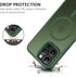 Telaso iPhone 14 Pro Max Case - Slim, Translucent Matte, Military Grade, Anti-Scratch, MagSafe Compatible, Deep Green.