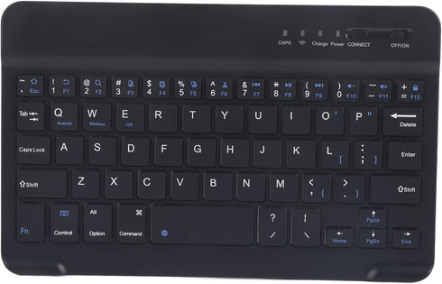 Silent Keyboard, Black Portable Waterproof Wireless Keyboard for Smart Phone Desktop Laptop