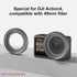 Generic 49mm 4 Lens Filter Adapter Ring for DJI Action Camera, Snap-On Filter Mount Adapter Compatible with ND/CPL/UV