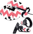 MightySkins Skin for Samsung Odyssey Plus VR, Black Pink Chevron, Durable Vinyl Decal Wrap Cover, Easy to Apply and