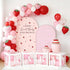 agogos 2 Covers,Set 2(6FT/5FT) Pcs A Berry Sweet Baby is ON The Way Arch Backdrop of Pink Plaids Strawberry Theme Arch