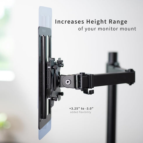 VIVO 27 Inches Height Adjustable VESA Adapter Stand for Individual Monitors up to Black