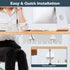 Under Desk Cable Management Tray, 2 Pack White, OSteed Cord Organizer for Desk Wire Management