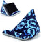 Handmade Fabric Phone Holder for Desk, Phone Pillow Stand for iPhone 15 16 Pro, Bean Bag Holder for iPhone 13 (Blue)