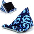 Handmade Fabric Phone Holder for Desk, Phone Pillow Stand for iPhone 15 16 Pro, Bean Bag Holder for iPhone 13 (Blue)