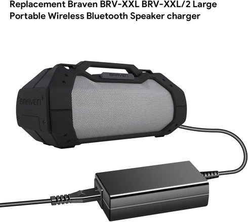 HKY 18V AC Adapter for Braven BRV-XXL Large Portable Wireless Bluetooth Speaker, Replacement Power Supply Cord