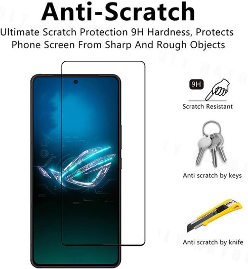 For Asus ROG Phone 8 /Rog Phone 8 Pro, 2pcs Anti-Scratch Full Coverage Protection Tempered Glass