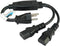 Conntek 05215 Y-Cable, 6 inch + 8-Inch 1 to 2 Outlet Y Power Equalizer