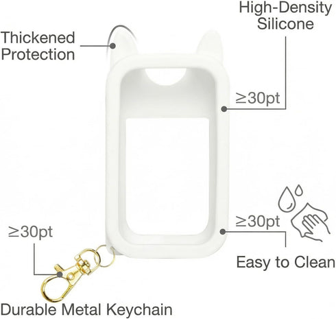 shuielai 4PCS 45ml, Backpack Silicone Hand Sanitizer Spray Cases Compatible with Touchland Protective Anti-Slip Cover