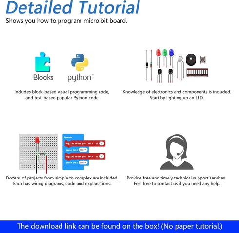 FREENOVE V1 V2), 316-Page 224 44 Ultimate Starter Kit for BBC Micro:bit (Not Included, Works with & Detailed Tutorial