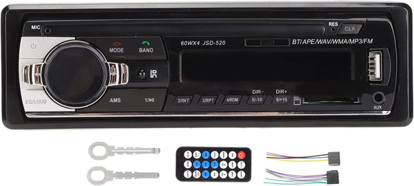 Bluetooth Car Radio Autoradio, Voice Control Audio Player, Dual Connection Handsfree USB2.0 CD Stereo Receiver with LED