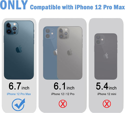 Clear Compatible Case for iPhone 12 Pro Max, Transparent Soft Shockproof Protective Slim Thin Bumper Cover