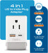 Ceptics US to India Plug Adapter, Type D QC 3.0 & PD, Safe USB Fast Charging for Pakistan Nepal Sri Lanka
