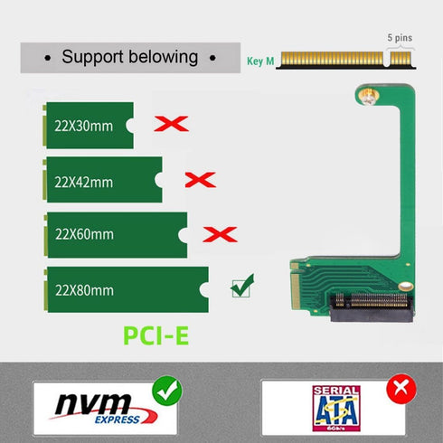 chenyang ROG Ally Gaming Internal M.2 NVME M-Key 2230 to 2280mm SSD Upgrade Extension Adapter