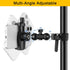 Phone Holder Clamp Mount for Treadmill/Spin Bike/Baby Stroller, Compatible with 3.5~7.5" Smartphones, 360° Adjustable