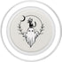 Cute Creepy Skeleton Cat Ghost Floral Moon Halloween Cat PopSockets PopGrip for MagSafe