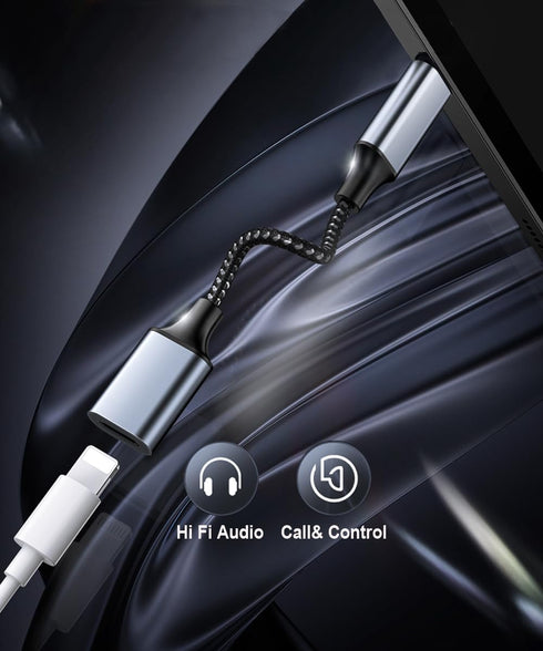 USB C to Lightning Audio Adapter for iPhone 15 Pro Max, USB Type C Male to Lightning Female Headphones Cable Converter