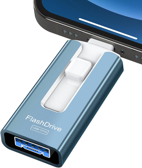 GNASEET 256GB USB Flash Drive for Phone and Pad, Photo Stick High Speed