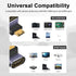 Poyiccot Mini HDMI to HDMI Adapter 8K, Up and Down Angled Mini HDMI Male to HDMI Female Adapter 8K 4K HDR 3D 48Gbps,