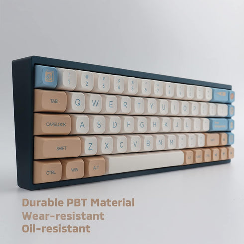 Hyekit PBT Keycaps - 138 Keys Soy Milk Dye-Sublimation Cute Keycaps, XDA Profile for Mechanical Keyboards
