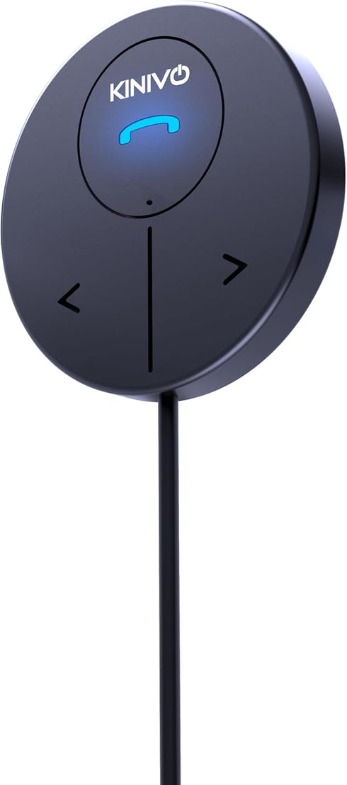 Kinivo BTC480 Hands-Free Bluetooth Car Kit with Magnetic Mount, Dual-Port USB Charger, Multi-Point Connectivity for Cars