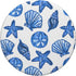 Coastal Granddaughter Preppy Shells Nautical Blue Watercolor PopSockets Standard PopGrip