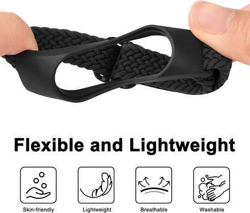 Wanme Soft Nylon Bands for Xiaomi Mi Band 5/6/7, Sport Strap for Women Men, Compatible with Amazfit Band 5 Replacement