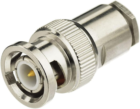 Eightwood BNC Male Plug Solder Clamp Connector 10-Pack for RG58 RG142 LMR195 Coax Cable