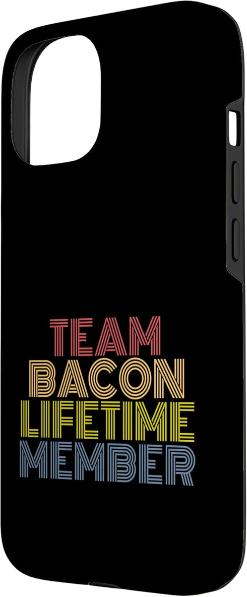 Team Bacon Lifetime Member Tees 70s 15 Team Bacon Lifetime Member with Retro Vintage Look Case for iPhone